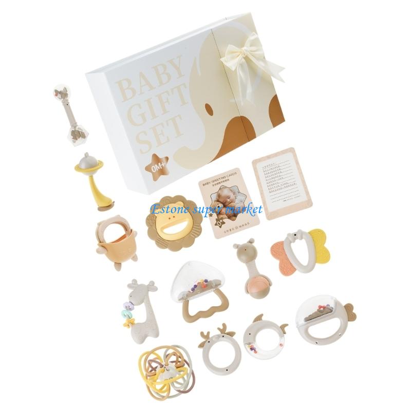 Baby Rattle Toy Set - 090B Newborns Infant Gift Set Baby