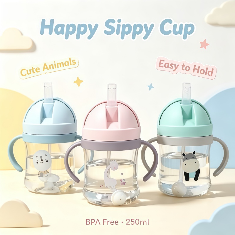 Baby Products For 1 Year Old - New Cartoon Pattern Outdoor Child Drinking