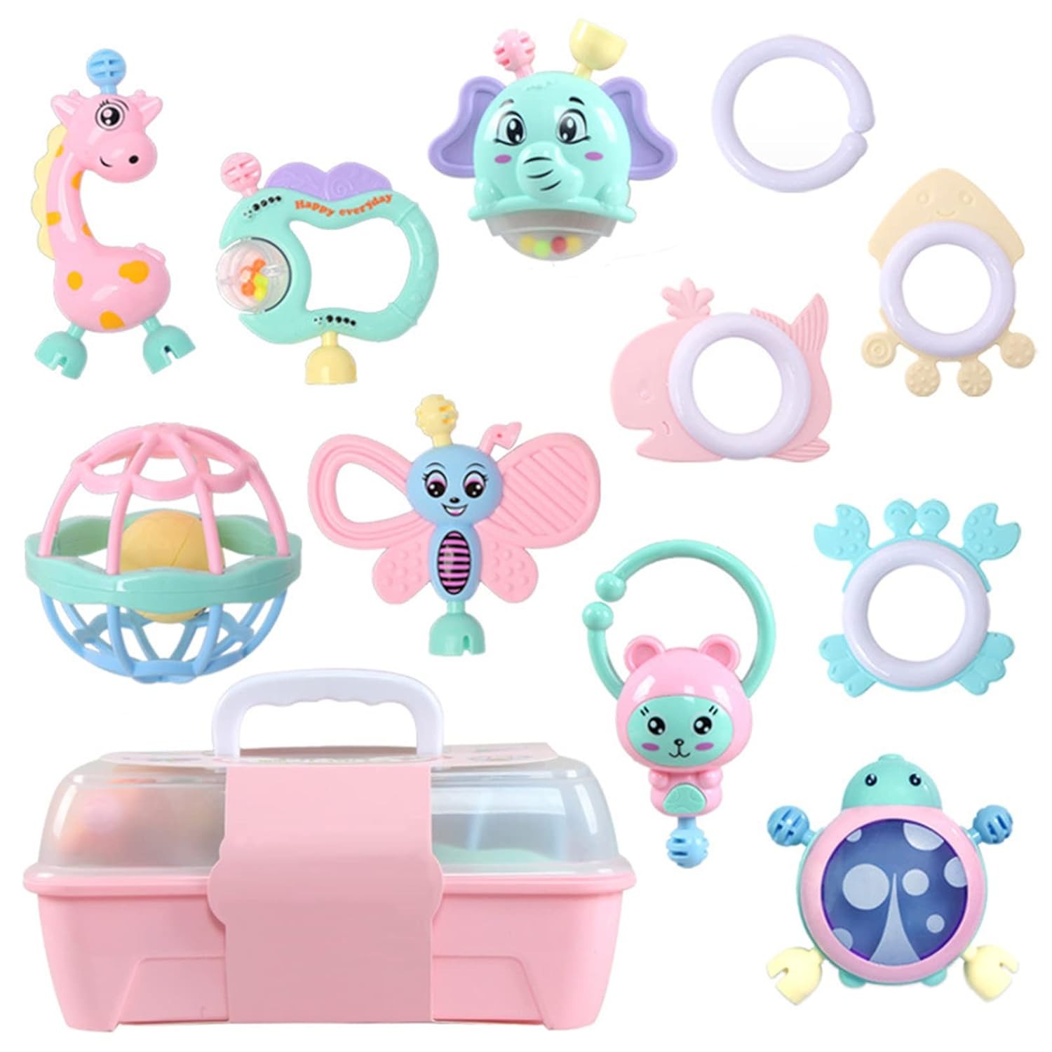 Baby Rattle Toy Set - Rattles for Infants Teething Toys for