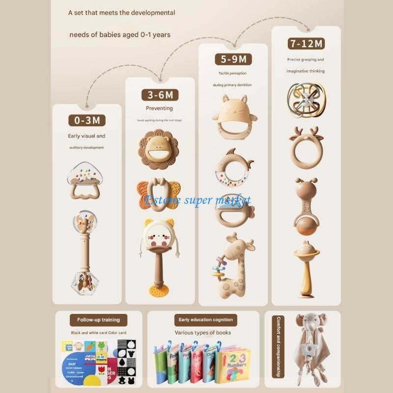 090B Newborns Infant Gift Set  - огляд і ціна Baby Rattle Toy Set