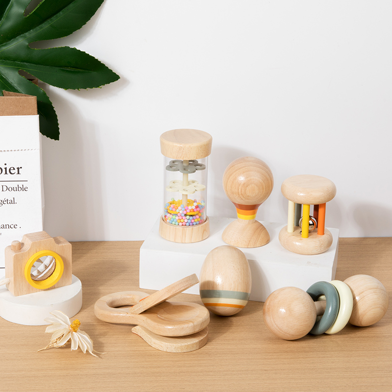Montessori Wooden Toys 7 Piece - огляд і ціна Baby Rattle Toy Set