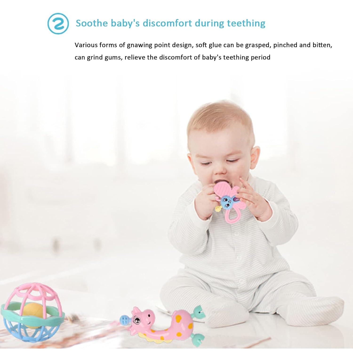 Rattles for Infants Teething T - огляд і ціна Baby Rattle Toy Set